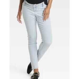 Isabel Maternity Skinny Jeans Light Wash Stretch Denim Size 4 Side Panel Comfort